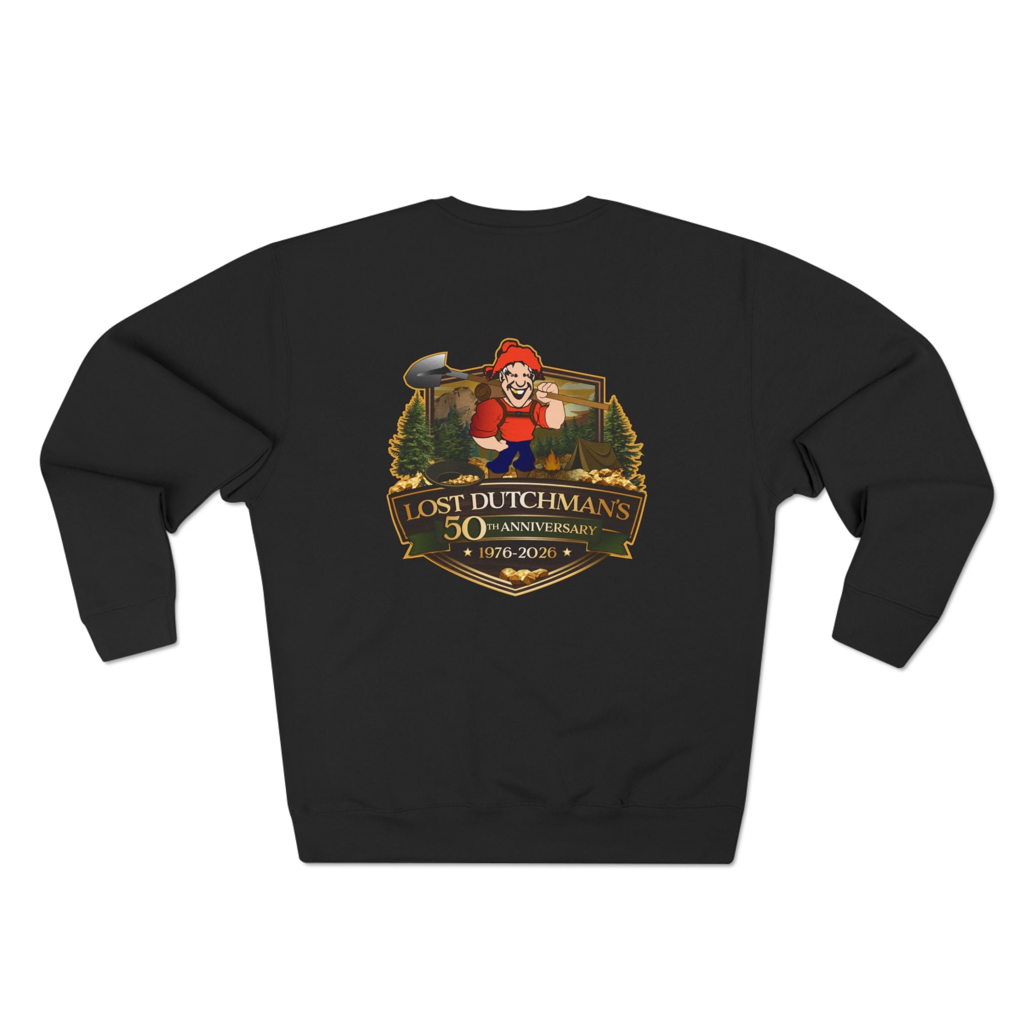 Lost Dutchman's 50th Anniversary Crewneck Sweatshirt - Retro Miner Logo Pullover