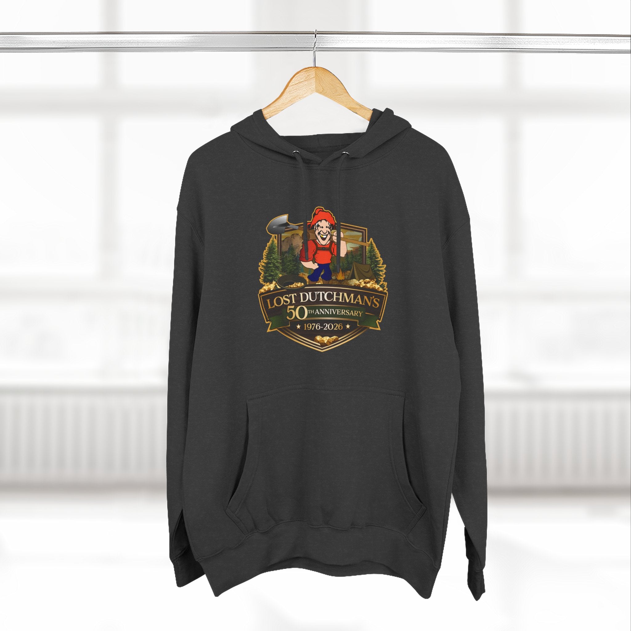 Lost Dutchman's 50th Anniversary Hoodie — Commemorative Desert Legend Graphic Hoodie