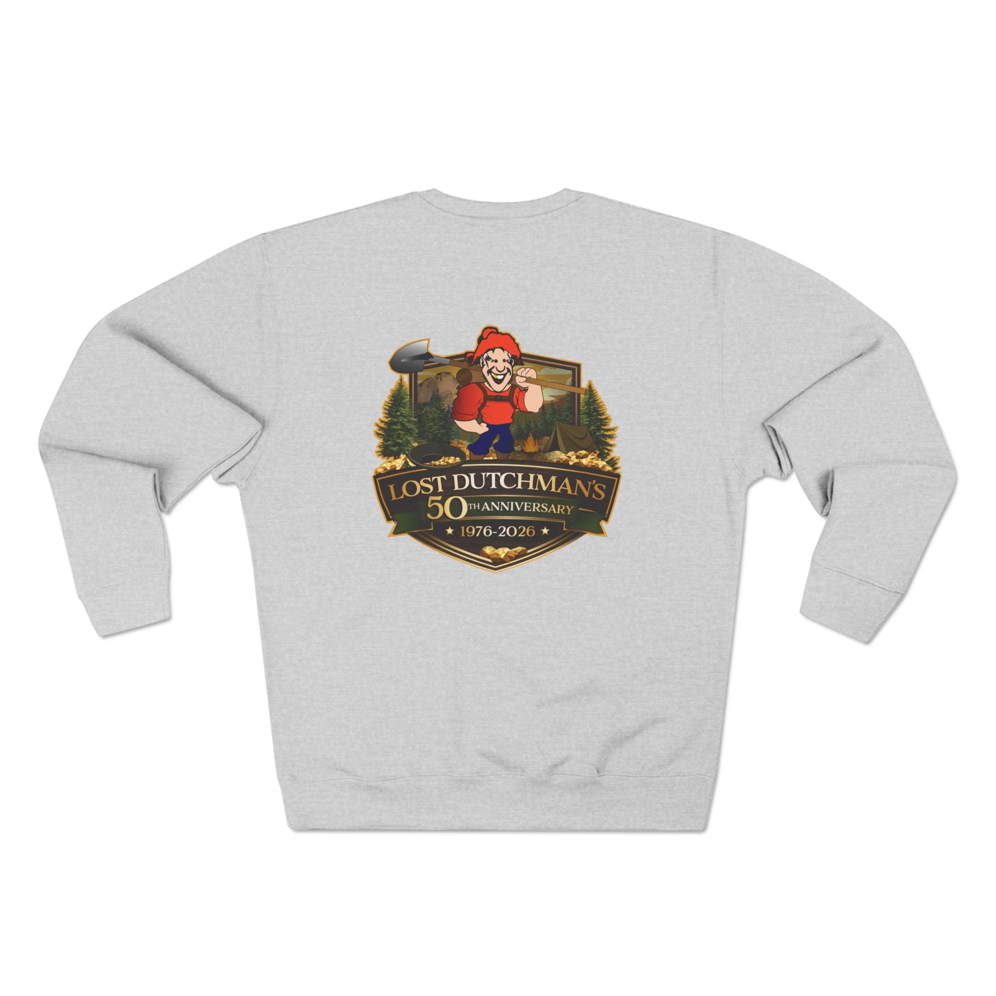 Lost Dutchman's 50th Anniversary Crewneck Sweatshirt - Retro Miner Logo Pullover