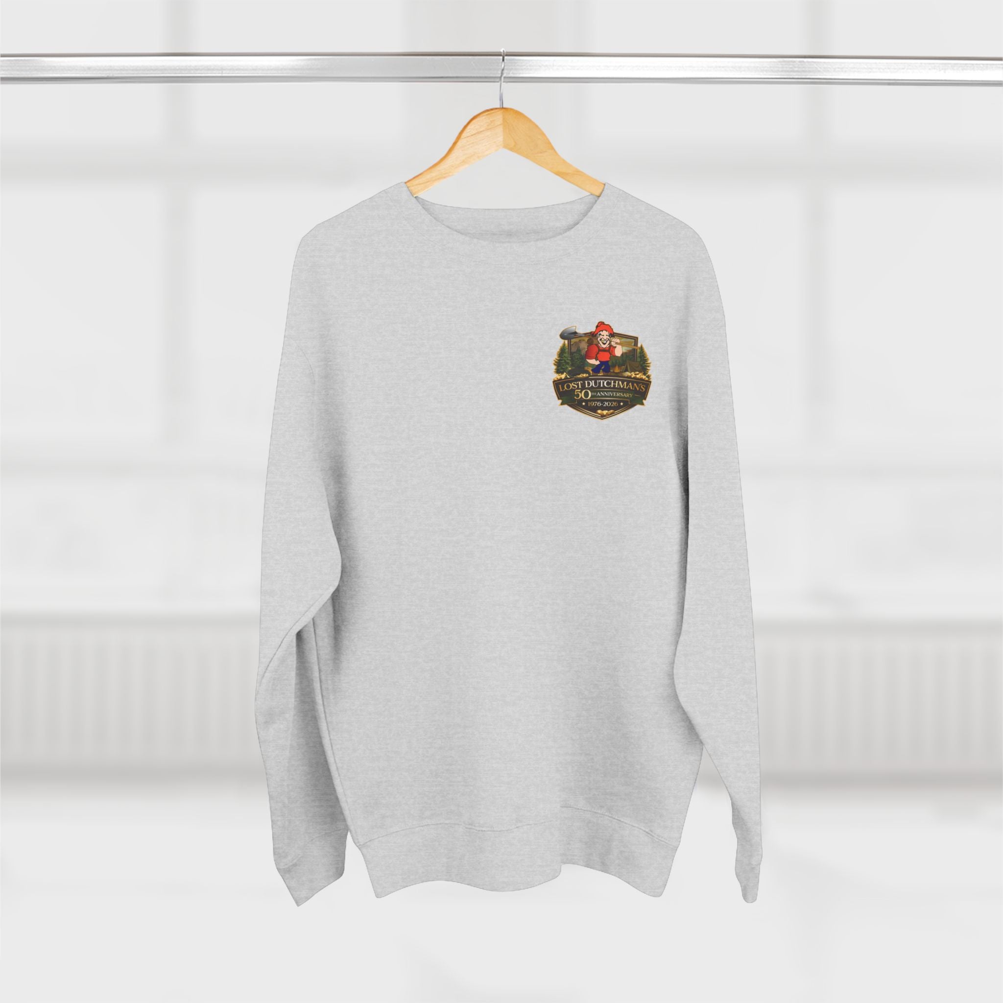 Lost Dutchman's 50th Anniversary Crewneck Sweatshirt - Retro Miner Logo Pullover