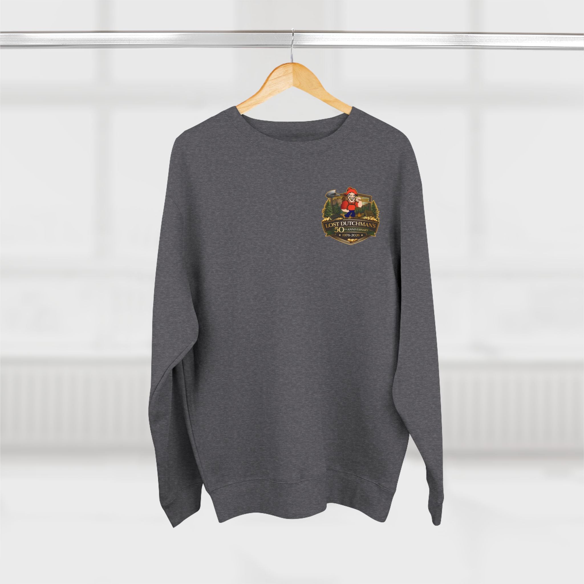 Lost Dutchman's 50th Anniversary Crewneck Sweatshirt - Retro Miner Logo Pullover